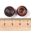 Dyed & Heated Natural Red Tiger Eye European Beads G-G740-14x8mm-39-3
