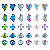 60Pcs 30 Styles Electroplated Glass Pendants EGLA-TA0001-48-1