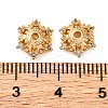 Brass Micro Pave Clear Cubic Zirconia Bead Caps KK-K378-47B-G-2