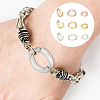 6Pcs 6 Styles 925 Sterling Silver Locking Jump Rings STER-GO0001-17-7