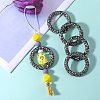 5Pcs Ring Food Grade Eco-Friendly Silicone Beads JX893F-7