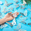 96Pcs 8 Styles PET 3D Butterfly Wall Stickers DIY-TA0013-12B-6