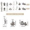 80Pcs 8 Style Tibetan Style Zinc Alloy Pendants TIBEP-SC0001-93-2