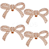4Pcs Alloy Rhinestone Shoe Decoration AJEW-GF0009-29KCG-1