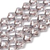 Electroplate Transparent Glass Beads Strands GL-CBA7A17-02A-11-1