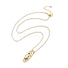 Brass Micro Pave Cubic Zirconia Letter Pendant Necklaces LS-KK-Z069-01G-I-2