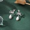 Natural Pearl Ear Studs EJEW-P286-19P-4