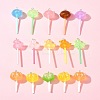 9Pcs 3 Colors Translucent Resin Imitation Food Pendants FIND-FS0002-90-12
