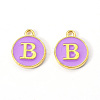 Golden Plated Alloy Enamel Charms ENAM-S118-10B-1