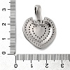 Brass Micro Pave Clear Cubic Zirconia Pendants KK-H519-15B-GP-3