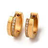 304 Stainless Steel Cubic Zirconia Hoop Earrings EJEW-D331-12G-2