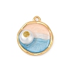 304 Stainless Steel Enamel Pendants STAS-C121-07B-G-1