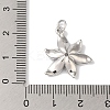 Rack Plating Brass Micro Pave Clear Cubic Zirconia Pendants KK-B092-09P-3