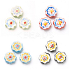 Handmade Porcelain Flower Beads Strands PORC-G006-14-1