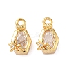 Brass with Cubic Zirconia Charms KK-D024-23A-G-1