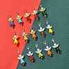 8Pcs Christmas Angel Handmade Lampwork & ABS Plastic Imitation Pearl Pendant Decorations HJEW-FS00065-5
