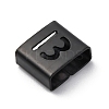 Ion Plating(IP) 304 Stainless Steel Square Slide Charms STAS-L132-12B-B-2