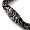 316 Surgical Stainless Steel Wheat Chain Bracelets with Magnetic Clasps BJEW-Q349-04B-3