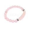 Natural Rose Quartz Bead Stretch Bracelets for Women Men MZ7269-03-1