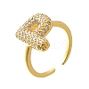 26Pcs Brass Micro Pave Clear Cubic Zirconia Open Cuff Rings RJEW-R218-01G-2