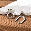 Brass Huggie Hoop Earrings LS-EJEW-P189-01P-2