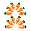 12Pcs Carrot AB Color Resin Pendants RESI-PH0002-47-6