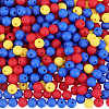 500Pcs Rubberized Style Imitated Silicone Acrylic Beads OACR-SP0001-33E-1