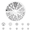 300Pcs 10 Styles 304 & 201 Stainless Steel Fancy Bead Caps STAS-UN0042-71-1