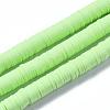 Flat Round Handmade Polymer Clay Beads CLAY-R067-10mm-24-1