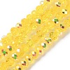 Electroplate Transparent Glass Beads Strands EGLA-A046-01A-19-1