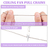 Teardrop Glass Ceiling Fan Pull Chain Extenders AJEW-BC00010-4