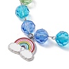 Alloy Enamel Rainbow Charm Bracelets BJEW-JB10231-3