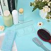 2-Slot Rectangle Acrylic Wall Mounted Comb Organizer Holder for Bathroom ODIS-WH0043-218A-4