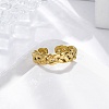 Twist Braid 304 Stainless Steel Open Cuff Rings for Women RJEW-M019-23G-1