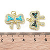 Brass Micro Pave Clear Cubic Zirconia Pendants KK-L213-009G-3