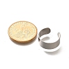 316 Surgical Stainless Steel Open Cuff Rings RJEW-F170-01P-02-3