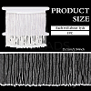 1 Yard Polyester Lace Ribbon with Glass Beads Tassel OCOR-NB0002-13C-2