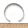 Religion Theme 304 Stainless Steel Cuff Bangles for Women BJEW-Q011-01P-3