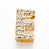 Brass Micro Pave Cubic Zirconia Charms KK-N254-217G-E-1