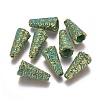 Tibetan Style Enamel Bead Cones TIBE-A007-028GG-1