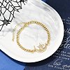 Brass Micro Pave Clear Cubic Zirconia Charm Bracelets BJEW-M050-01G-01-1