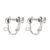 Brass Screw On Clip-on Earring Dangling Charms Pendants Setting Findings KK-M019-01P-1