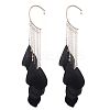 Bohemian Style Alloy Chain with Feather Tassel Cuff Earrings FS-WGB03F7-05-1