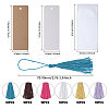 DIY Blank Rectangle ID Name Card Bookmarks with Tassel Making Kit AJEW-GL0002-47-2