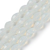 Electroplate Imitation Jade Glass Beads Strands LS-EGLA-N013-J8mm-D02-1
