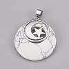 Synthetic Howlite Pendants KK-F751-F19-1-2