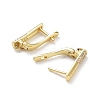 Rack Plating Brass with Cubic Zirconia Hoop Earring Findings KK-Z036-09G-2