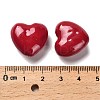 Heart Brass Enamel Beads KK-M324-08A-G02-3