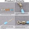 225Pcs 9 Style Brass Fishing Rolling Bearing Connector FIND-FH0003-27-3