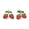 Brass Enamel Pendants KK-R229-07G-06-1